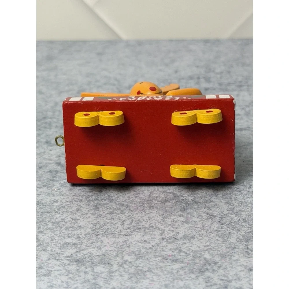 Avon Christmas Train Caboose Ornament With Santa Express And Reindeer 1987